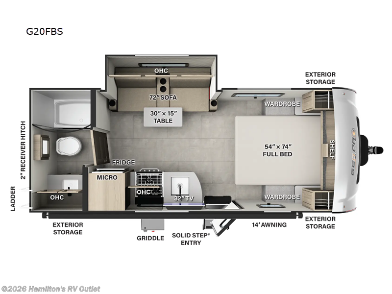 2025 Rockwood Geo Pro G20FBS by Forest River from Hamilton's RV Outlet in Saginaw, Michigan