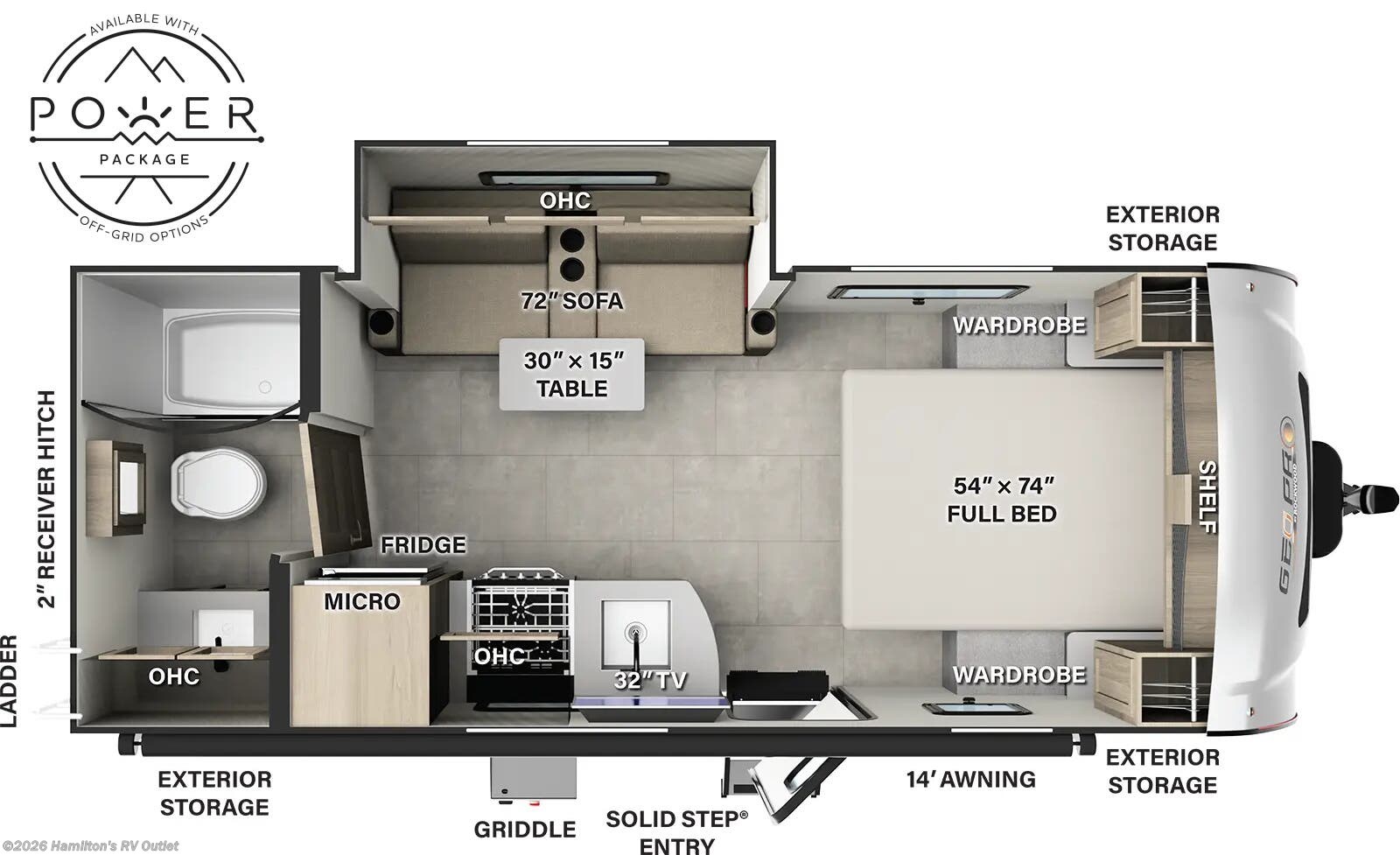 2025 Forest River Rockwood Geo Pro G20FBS - New Travel Trailer For Sale by Hamilton's RV Outlet in Saginaw, Michigan
