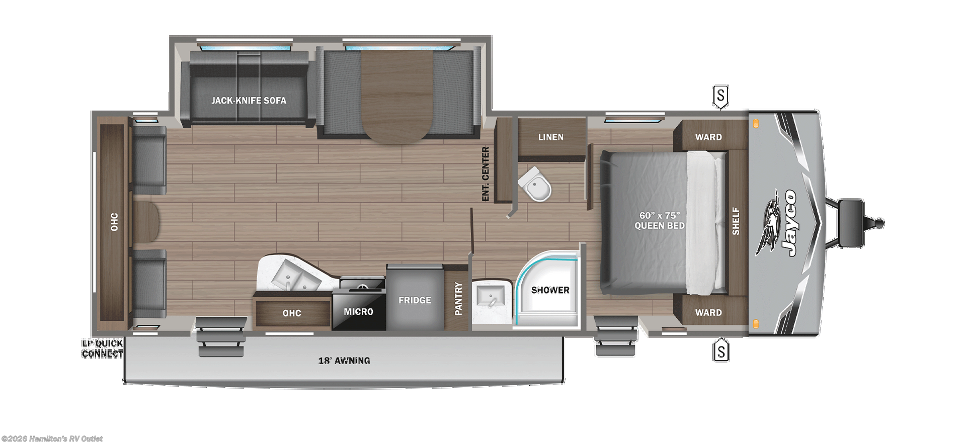2026 Jayco Jay Flight SLX 262RLS - New Travel Trailer For Sale by Hamilton's RV Outlet in Saginaw, Michigan