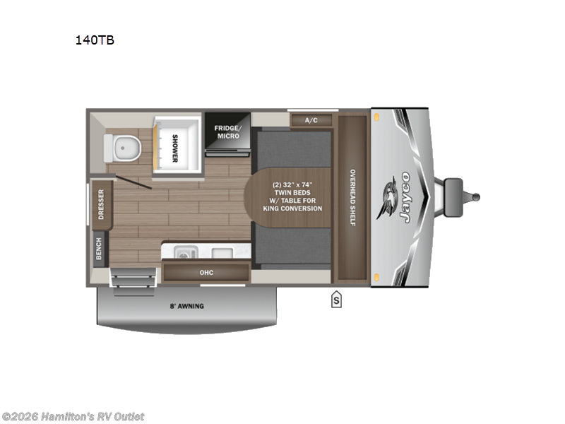 2026 Jay Flight SLX 140TB by Jayco from Hamilton's RV Outlet in Saginaw, Michigan