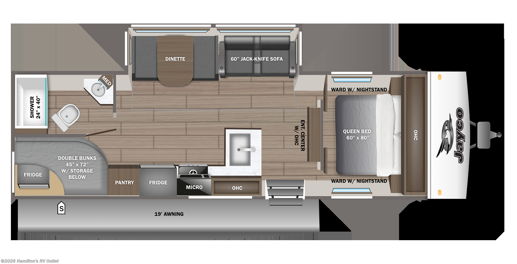 2026 Jay Feather SL 26BHSL by Jayco from Hamilton's RV Outlet in Saginaw, Michigan