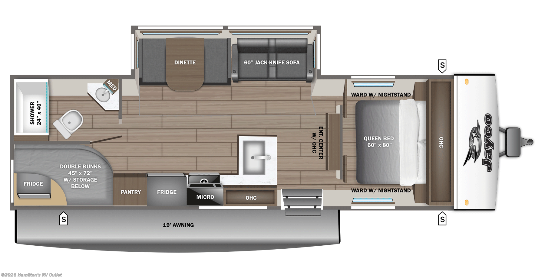 2026 Jayco Jay Feather SL 26BHSL - New Travel Trailer For Sale by Hamilton's RV Outlet in Saginaw, Michigan