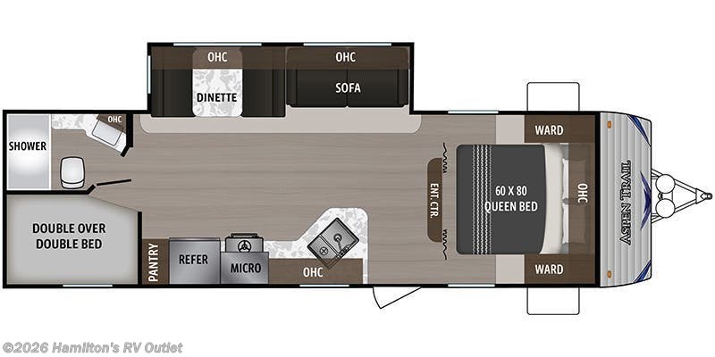 2021 Dutchmen Aspen Trail LE 26BH - Used Travel Trailer For Sale by Hamilton's RV Outlet in Saginaw, Michigan
