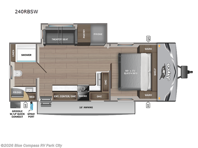2025 Jayco Jay Flight 240RBSW - New Travel Trailer For Sale by Blue Compass RV Park City in Park City, Kansas features Slideout