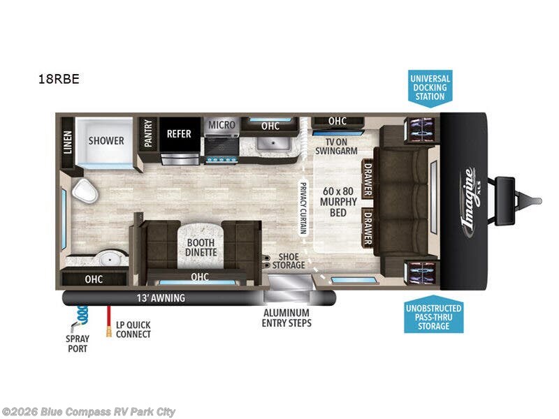 2019 Grand Design Imagine XLS 18RBE - Used Travel Trailer For Sale by Blue Compass RV Park City in Park City, Kansas