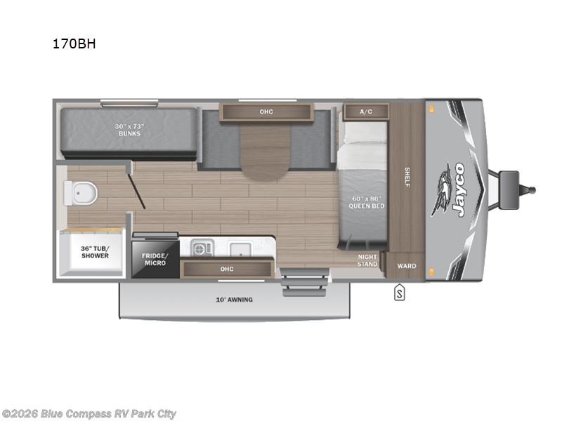 2025 Jayco Jay Flight SLX 170BH - New Travel Trailer For Sale by Blue Compass RV Park City in Park City, Kansas