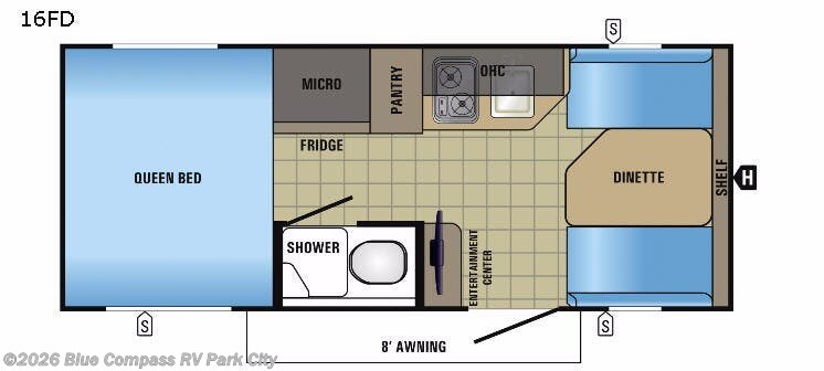 2017 Jayco Hummingbird 16fd - Used Travel Trailer For Sale by Blue Compass RV Park City in Park City, Kansas