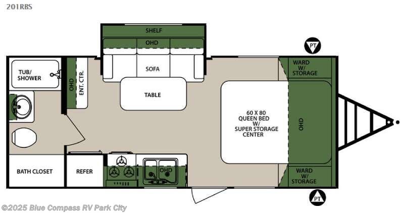 2016 Forest River Surveyor 201RBS - Used Travel Trailer For Sale by Blue Compass RV Park City in Park City, Kansas features Slideout