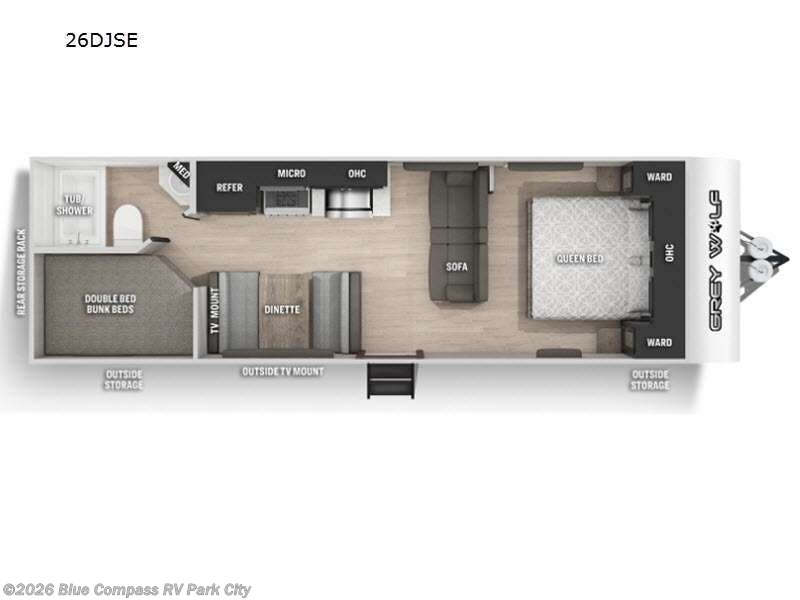 2021 Forest River Cherokee Grey Wolf Cherokee Greywolf 26djse - Used Travel Trailer For Sale by Blue Compass RV Park City in Park City, Kansas