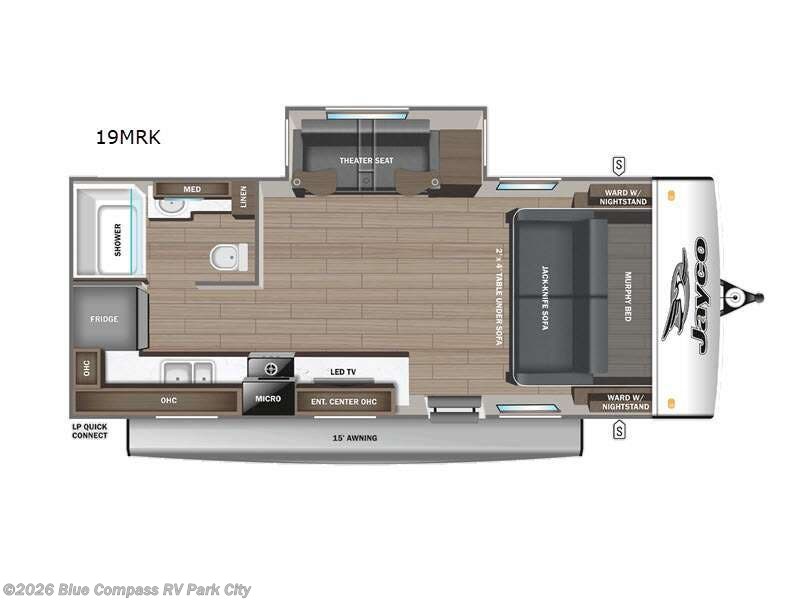 2026 Jayco Jay Feather 19MRK - New Travel Trailer For Sale by Blue Compass RV Park City in Park City, Kansas features Slideout