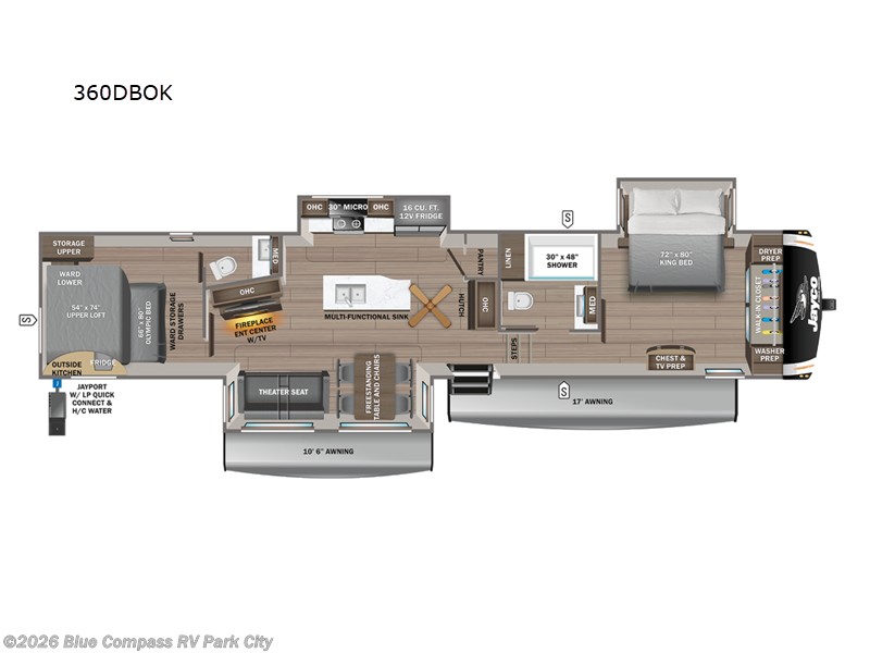 2025 Jayco Eagle 360DBOK - New Fifth Wheel For Sale by Blue Compass RV Park City in Park City, Kansas features Slideout