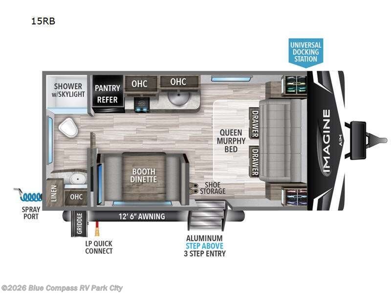 2023 Grand Design Imagine 15RB - Used Travel Trailer For Sale by Blue Compass RV Park City in Park City, Kansas