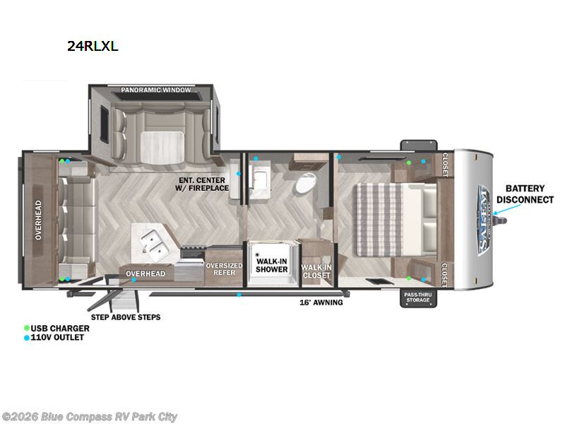 2022 Forest River Salem Cruise Lite 24RLXL - Used Travel Trailer For Sale by Blue Compass RV Park City in Park City, Kansas features Slideout