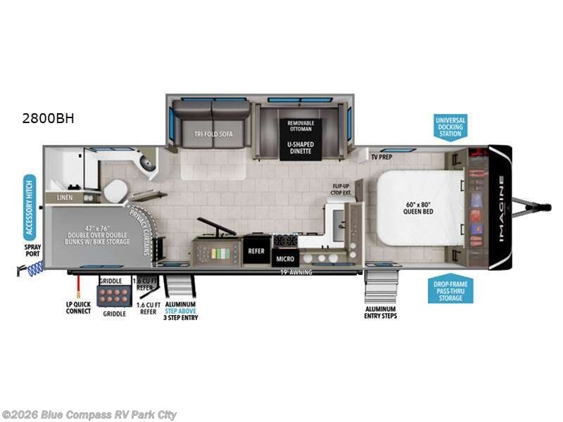2026 Grand Design Imagine 2800BH - New Travel Trailer For Sale by Blue Compass RV Park City in Park City, Kansas features Slideout