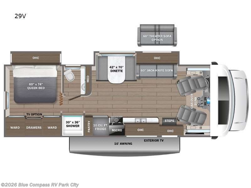 2027 Entegra Coach Odyssey 29V - New Class C For Sale by Blue Compass RV Park City in Park City, Kansas features Slideout