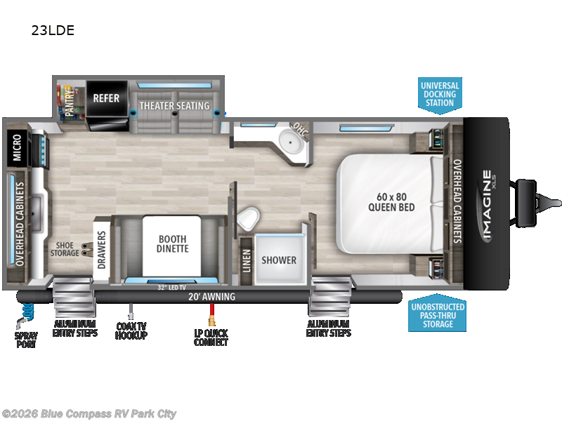 2023 Grand Design Imagine 23LDE - Used Travel Trailer For Sale by Blue Compass RV Park City in Park City, Kansas features Slideout