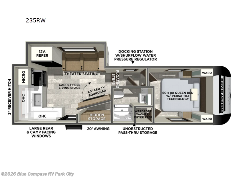 2026 Forest River Impression 235RW - Used Fifth Wheel For Sale by Blue Compass RV Park City in Park City, Kansas features Slideout