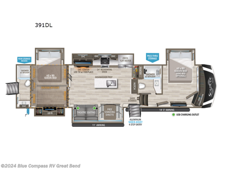 Used 2023 Grand Design Solitude 391DL available in Great Bend, Kansas