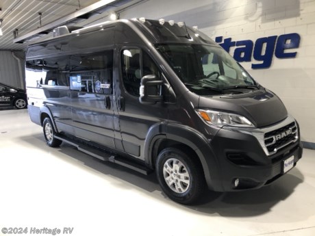 &lt;p&gt;&lt;strong&gt;EXTERIOR -&amp;nbsp;&lt;/strong&gt;&amp;nbsp;RAM&amp;nbsp;ProMaster&amp;nbsp;3500 Window Van, 280HP, 260 lb.-ft. Torque, Side Steps for right side Cab and Entry Doors, 3,500-lb. Trailer Hitch with 4-pin Connector. Wired for power awning.&lt;/p&gt;
&lt;p&gt;&lt;strong&gt;INTERIOR&lt;/strong&gt;&amp;nbsp;- Residential Vinyl Flooring, Metal Entry Grab Handle, Soft Touch Vinyl Ceiling Two (2) Three-Point Seat Belts, Two Lap Belts in Sofa,&amp;nbsp; Removable Sofa Table,&amp;nbsp;&amp;nbsp;Wellformed&amp;nbsp;Interior Wall Panels, Flat Cabinet Doors, LED Lighting, Window Privacy Shades and&amp;nbsp;Large Opening Side Windows.&lt;/p&gt;
&lt;p&gt;&lt;strong&gt;ELECTRICAL SYSTEM&lt;/strong&gt;&amp;nbsp;-&amp;nbsp;&amp;nbsp;Onan&amp;nbsp;MicroLite&amp;nbsp;2800 RV gas generator, 1000 watt inverter, 190 watt solar panel with controller, two Group 31&amp;nbsp;AGM&amp;nbsp;batteries and single roof mounted air conditioner.&amp;nbsp;&lt;/p&gt;
&lt;p&gt;&lt;strong&gt;KITCHEN&lt;/strong&gt;&amp;nbsp;- Single Door 12V Electric Refrigerator 4.3 CU. ft., Two Burner Gas&amp;nbsp;Cooktop&amp;nbsp;with Glass Cover,&amp;nbsp;Countertop&amp;nbsp;with&amp;nbsp;Undermount Sink and Sink Cover, Stainless Steel Single Bowl Sink with Cover &amp;amp; Single Handle Kitchen Faucet, Pop-up Outlet in the Kitchen Glass Protective Cover &amp;amp; Task Lighting Above Cooktop, Microwave Oven, Ceiling Vent 12V Powered with Switch.&lt;/p&gt;
&lt;p&gt;&lt;strong&gt;BEDROOM &amp;amp; BATHROOM&lt;/strong&gt; - Plastic Foot Flush Toilet,&amp;nbsp; Power Bath Vent with Wall Switch, Metal retractable door&amp;nbsp;at Bathroom Entry,&amp;nbsp; Shower with Deluxe Curtain&lt;/p&gt;