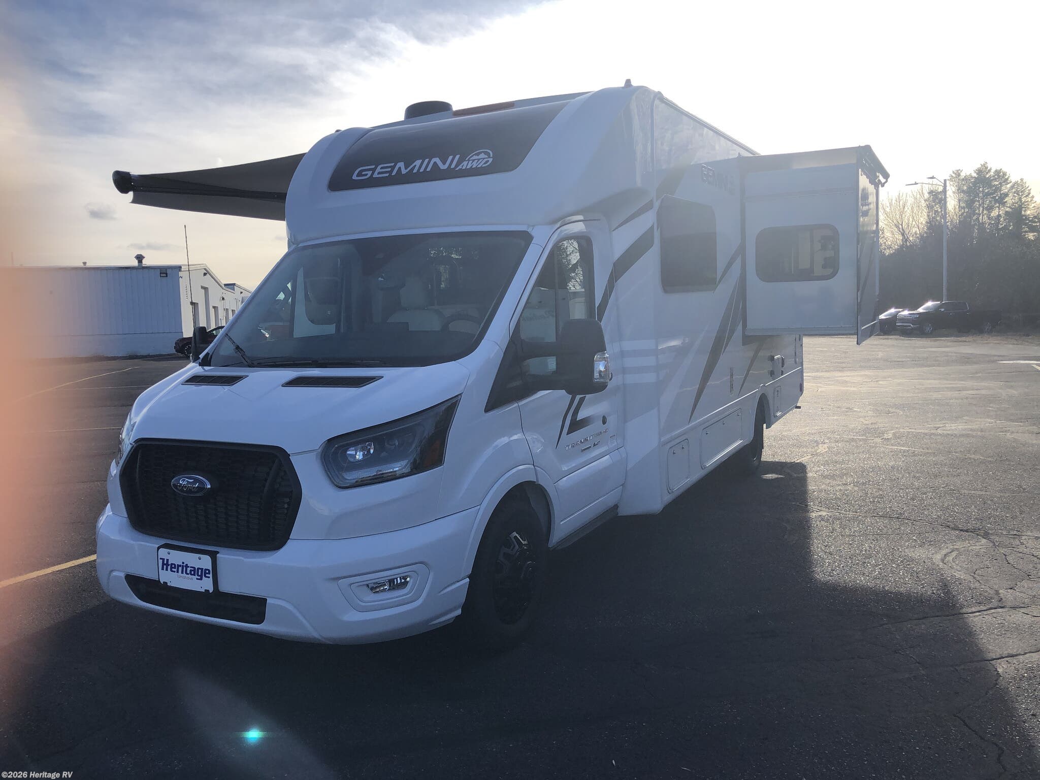 2025 Thor Motor Coach Gemini AWD 24JG - New Class B+ For Sale by Heritage RV in Tomahawk, Wisconsin features Generator, Toilet, Backup Monitor, Hitch, Refrigerator