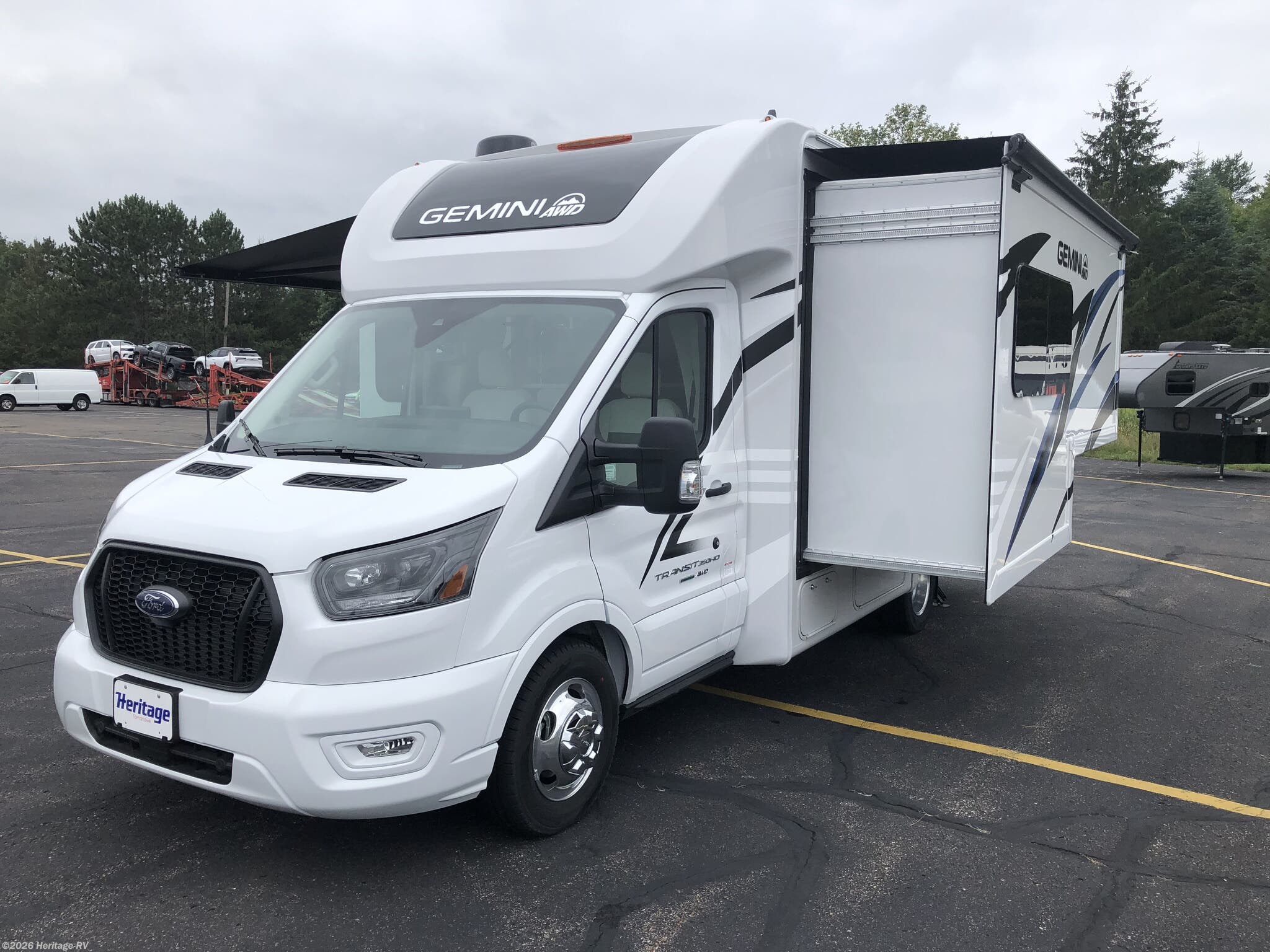 2025 Thor Motor Coach Gemini AWD 23TW - Used Class B+ For Sale by Heritage RV in Tomahawk, Wisconsin features Queen Bed, LP Detector, Slideout, Smoke Detector, External Shower