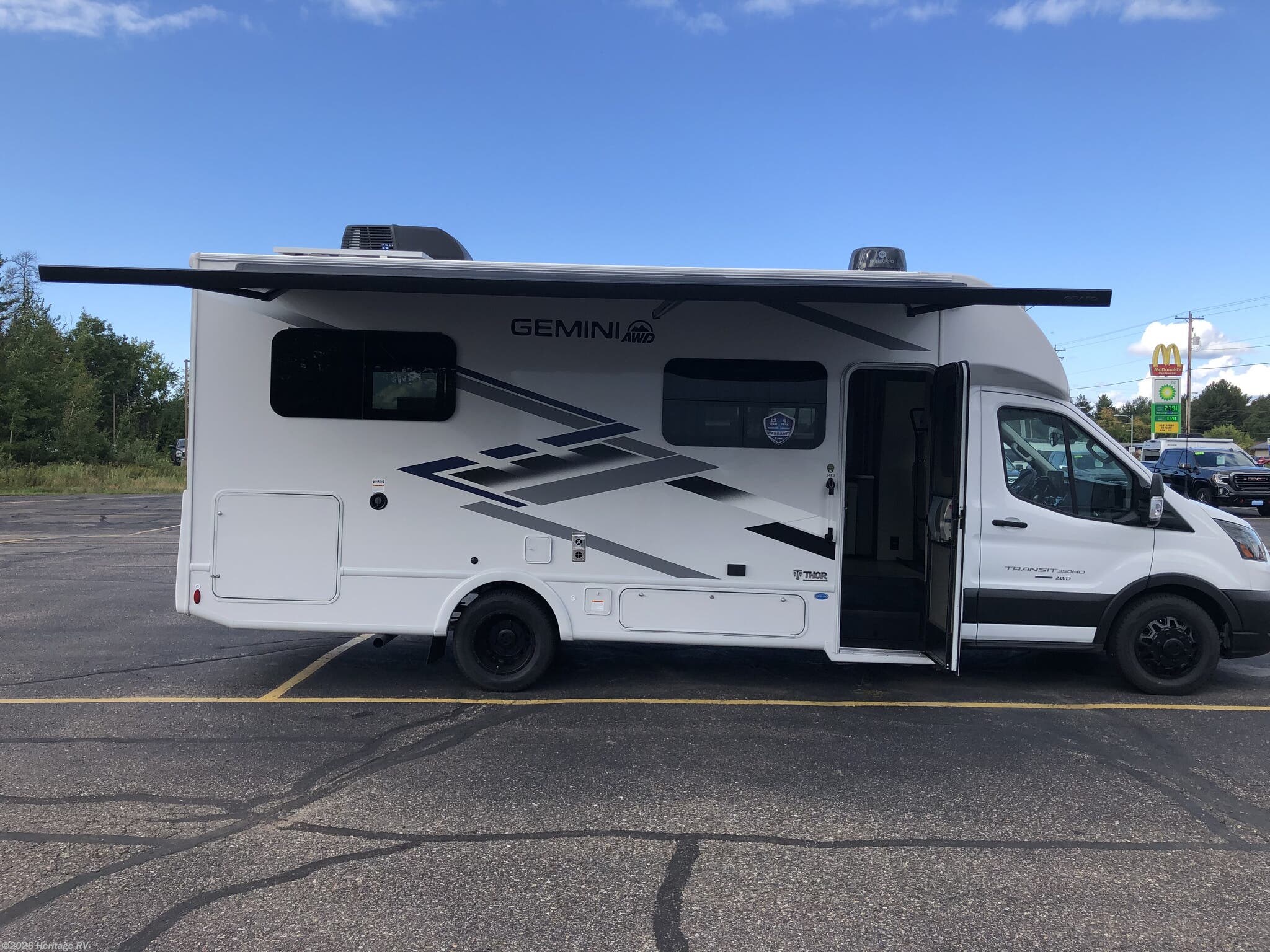 2027 Thor Motor Coach Gemini 24KB - New Class B+ For Sale by Heritage RV in Tomahawk, Wisconsin features TV, Generator, Fire Extinguisher, Ladder, Water Heater