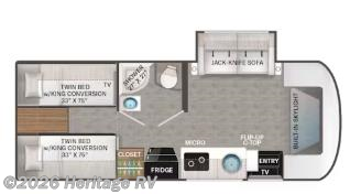 Floorplan of 2027 Thor Motor Coach Gemini 24KB