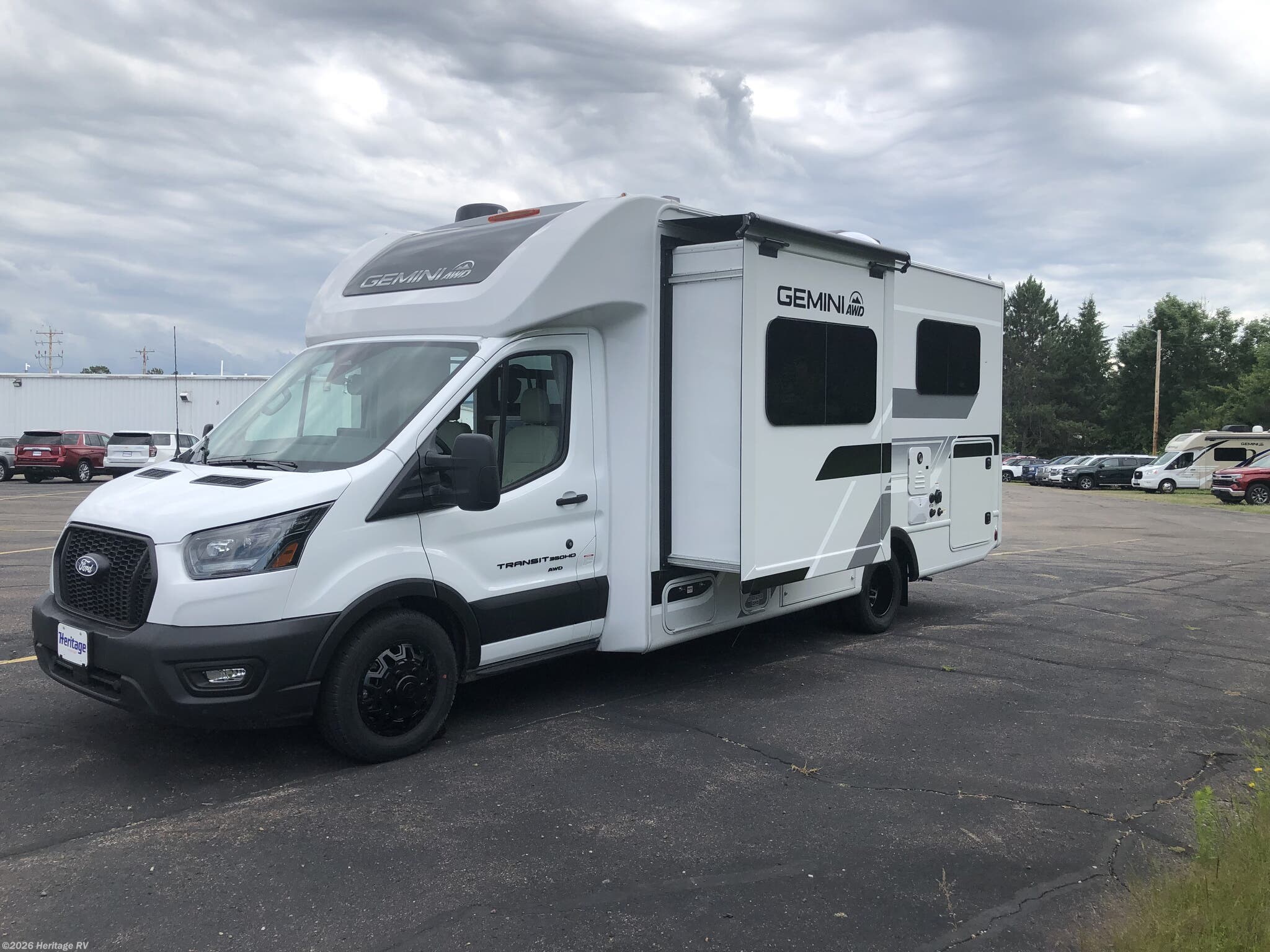 2027 Thor Motor Coach Gemini 24KB - New Class B+ For Sale by Heritage RV in Tomahawk, Wisconsin features Solar Panel, Detachable, Water Heater, Convection Microwave, Skylight