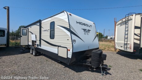 &lt;p&gt;2018 Keystone Hideout 25RKSWE&lt;/p&gt;
&lt;p&gt;Black tank flush, Central vacuum, electric awning, heated and closed underbelly, 50&quot; TV, brand new recliners, power tongue jack and so much more!!&lt;/p&gt;
