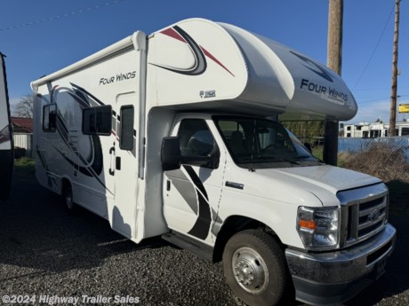 &lt;p&gt;2021 FOUR WINDS 25V E350-V8&amp;nbsp;&lt;/p&gt;
&lt;p&gt;When you are ready to travel with your family or friends, this coach can be the perfect traveling companion! From the rear twin beds with a&amp;nbsp;&lt;strong&gt;king conversion&lt;/strong&gt;&amp;nbsp;and a privacy curtain to the slide out dream dinette and cab over bunk offering&amp;nbsp;&lt;strong&gt;more floor space&lt;/strong&gt;, you can be cozy with one more person or even a few more! The&amp;nbsp;&lt;strong&gt;mid-coach full bathroom&lt;/strong&gt;&amp;nbsp;will keep you clean after a hike, and the kitchen amenities will keep everyone fed with warm meals and the ability to store leftovers in the double door refrigerator. There is a 40&quot; TV on swivel over the cab area to watch your shows or games, yet you might like to add the optional bedroom and/or exterior 32&quot; TV.&lt;/p&gt;
&lt;p&gt;&amp;nbsp;&lt;/p&gt;
&lt;p&gt;With any Four Winds Class C gas motorhome, you can travel in a trustworthy Ford E-Series chassis with 350HP, or a Chevrolet chassis with 323HP if you choose that option which is available on several models. Each is built with&amp;nbsp;&lt;strong&gt;welded sidewall cage construction&lt;/strong&gt;&amp;nbsp;and a welded tubular aluminum roof, a one-piece fiberglass cap, and includes a&amp;nbsp;&lt;strong&gt;slick fiberglass exterior&lt;/strong&gt;&amp;nbsp;with graphics package for style and years of enjoyment on the open road.&amp;nbsp; Inside, you will enjoy the well-equipped kitchen, the spacious bathroom, the sleeping accommodations and the&amp;nbsp;&lt;strong&gt;Winegard ConnecT 2.0&lt;/strong&gt;&amp;nbsp;WiFi/4G/TV antenna that allows you to stay connected.&amp;nbsp; With several floorplans to choose from and&amp;nbsp;&lt;strong&gt;options to add&lt;/strong&gt;, you will surely find one that fits your family&#39;s needs or your friend&#39;s approval. Choose today!&lt;/p&gt;
&lt;p&gt;&amp;nbsp;&lt;/p&gt;