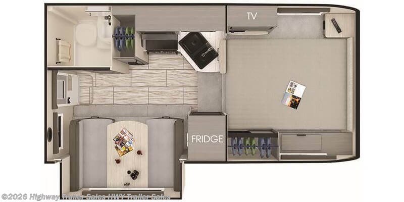 Floorplan of 2025 Lance TC Short Bed 855S