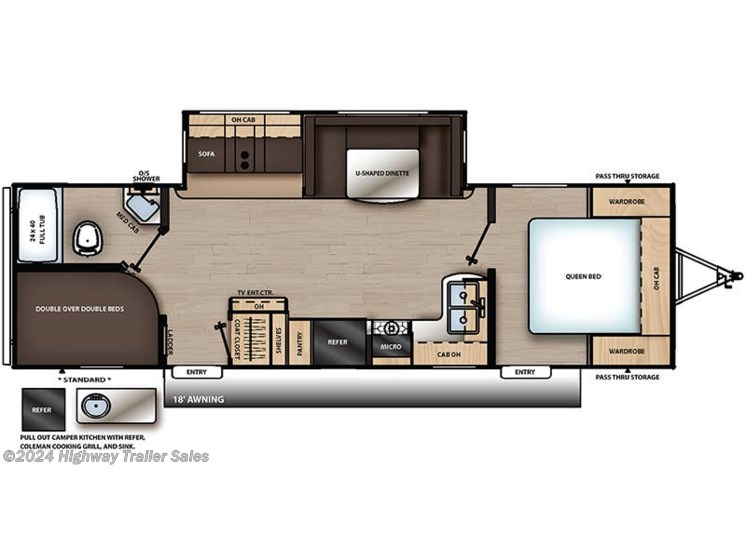 Floorplan of 2019 Coachmen Catalina Legacy Edition 273BHSCK