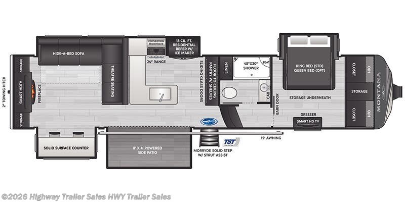 Floorplan of 2026 Keystone Montana 3532SP