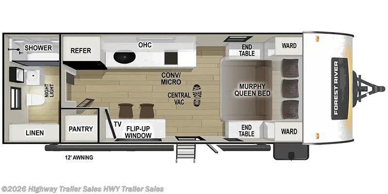 Floorplan of 2026 Forest River R-Pod RP-197