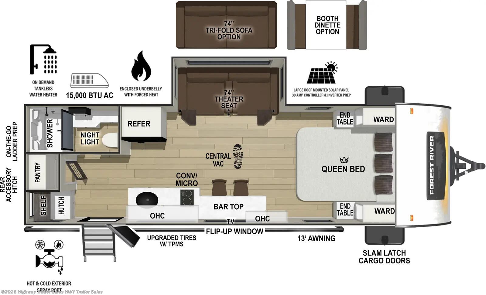 Floorplan of 2026 Forest River R-Pod RP-206