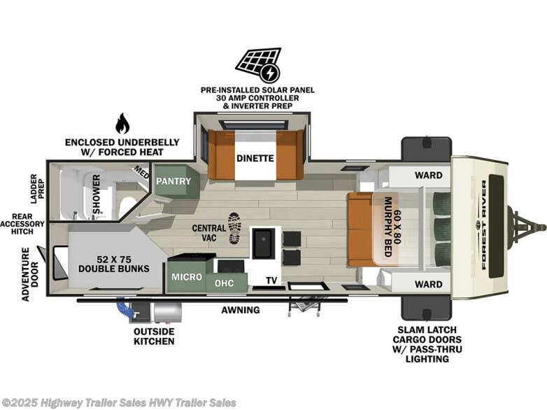 2026 Forest River No Boundaries NB20.3BM - New Travel Trailer For Sale by Highway Trailer Sales in Salem, Oregon features Pass Thru Storage, LP Detector, Central Vacuum, External Shower, Oven