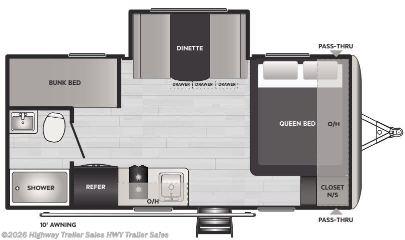 Floorplan of 2024 Keystone Springdale Mini 1760BH