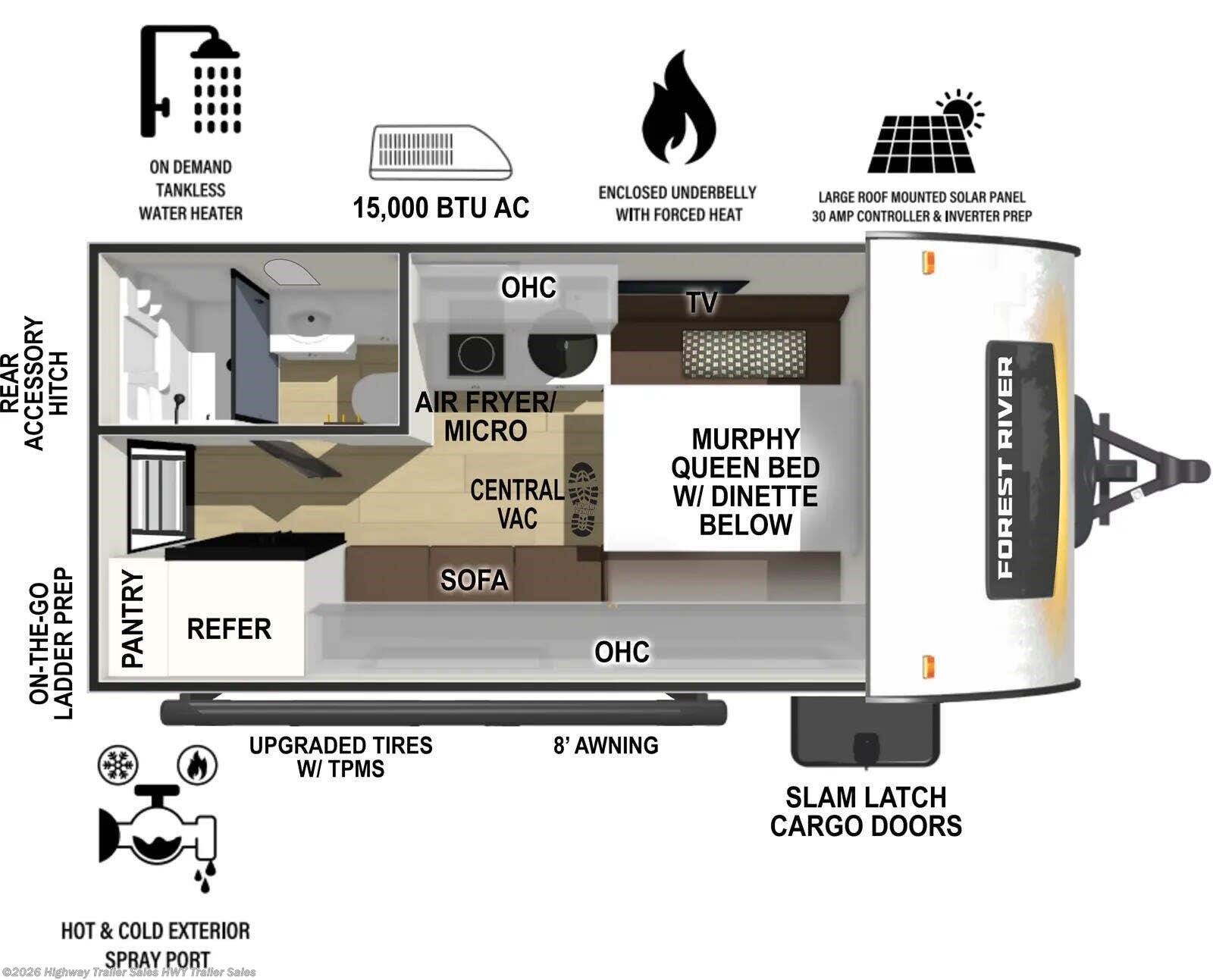 Floorplan of 2027 Forest River R-Pod RP-153