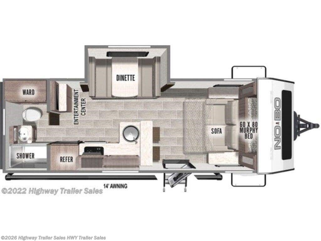 2023 Forest River No Boundaries NB20.4 - Used Travel Trailer For Sale by Highway Trailer Sales in Salem, Oregon features Booth Dinette, Queen Bed, Fiberglass Sidewalls, CO Detector, Converter