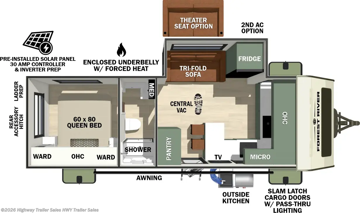 Floorplan of 2026 Forest River No Boundaries Beast Mode NB20.5