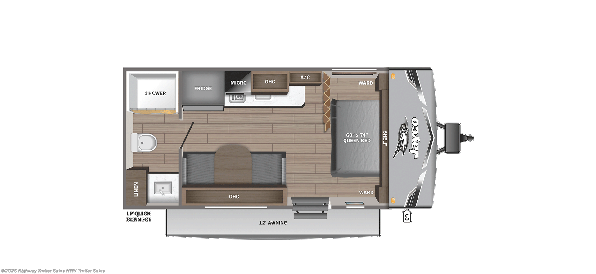 2026 Jayco Jay Flight 175FQW - Used Travel Trailer For Sale by Highway Trailer Sales in Salem, Oregon features Kitchen Sink, Refrigerator (12V), Fire Extinguisher, Stove Top Burner, Shower