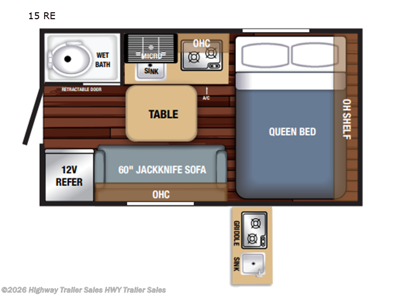 2024 Braxton Creek Bushwhacker Plus 15RE - Used Travel Trailer For Sale by Highway Trailer Sales in Salem, Oregon features Self Contained, Pass Thru Storage, 30 Amp Service, Toilet, Queen Bed
