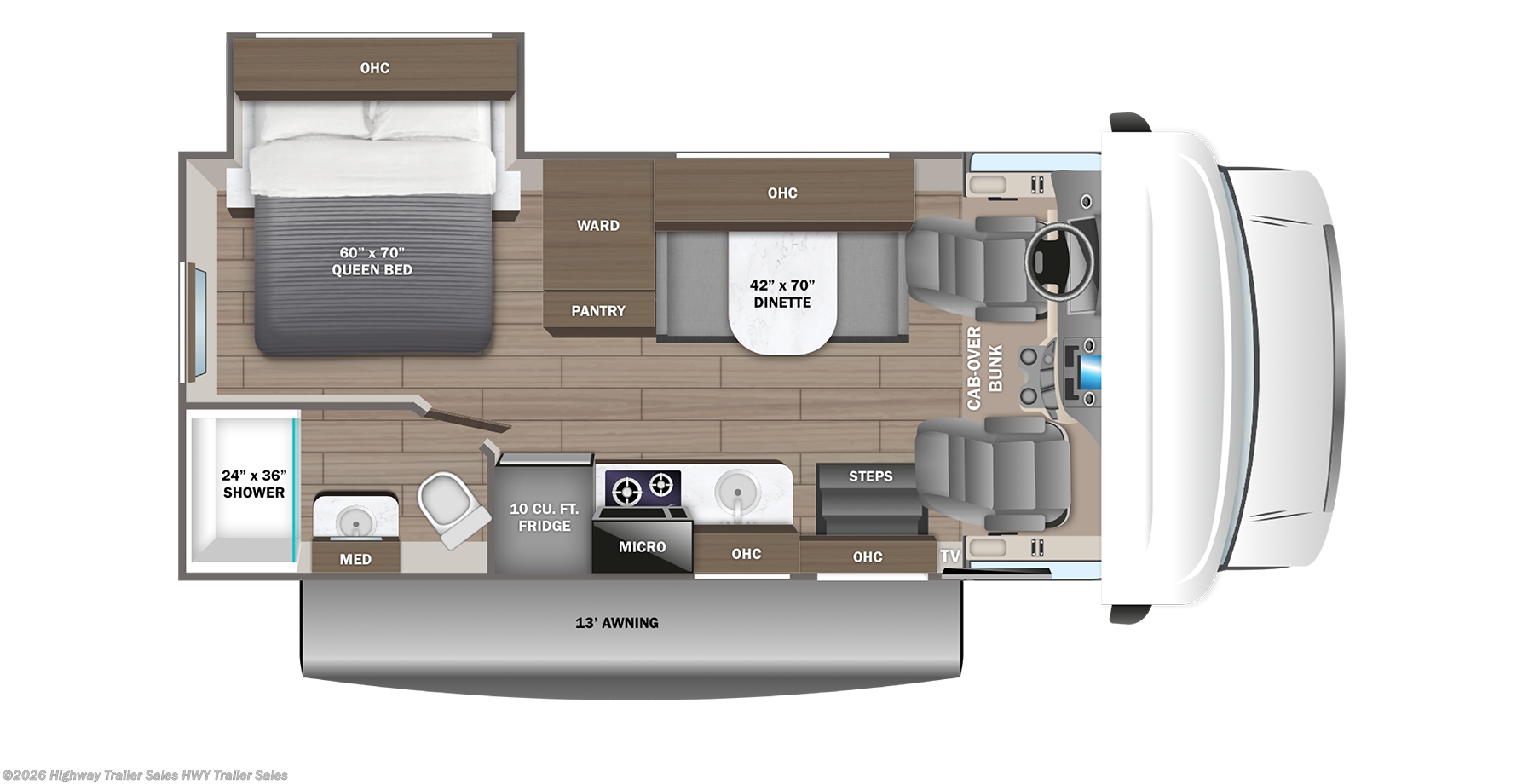 Floorplan of 2026 Jayco Redhawk SE 22CF