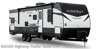 2021 Keystone Hideout 26BHWE - Used Travel Trailer For Sale by Highway Trailer Sales in Salem, Oregon features Ladder, Solar Prep, Self Contained, Roof Vent, Spare Tire Kit