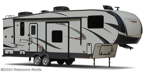 &lt;p&gt;ROCKWOOD SIGNATURE 5TH WHEEL. PRICE INCLUDES THE FOLLOWING EQUIPMENT.&lt;/p&gt;
&lt;p&gt;SIGNATURE 5TH WHEEL STANDARD PACKAGE A INCLUDES: TAN COLORED HIGH GLOSS FIBERGLASS EXTERIOR, ROTATING FW PIN BOX, HIGH GLOSS FRONT CAP, ENCLOSED UNDER BELLY, TORFLEX RUBBER RIDE SUSPENSION, LARGE FLAT SCREEN TV, MULTI ZONE STEREO WITH DVD/CD/AM/FM STEREO AND BLUE TOOTH, 12V HEATED TANKS, POWER AWNING WITH LIGHT STRIP, 13,500 BTU DUCTED ROOF AIR, 50 AMP SERVICE WITH 2ND AIR READY, WI FI RANGER, SHOWER MISER, SOLID SURFACE COUNTER TOPS, REAR LADDER, DAY/NIGHT SHADES. SERTA MATTRESS, GAS/ELECTRIC AUTO IGNITE HOT WATER HEATER, BLACK TANK FLUSH, SPARE TIRE, CARRIER AND COVER, SLAM LATCH BAGGAGE DOORS, EZ LIFT STEPS, 2&quot; HITCH RECEIVER, RAISED REFRIGERATOR DOOR PANELS, WI FI EXTENDER, GAS GRIDDLE.&lt;/p&gt;
&lt;p&gt;ADDITIONAL OPTIONS INCLUDED: 15,000 BTU UPGRADED ROOF AIR, TOPPER AWNINGS ON ALL SLIDE OUTS, LED BED ROOM TV, CO DETECTOR, WATER PURIFIER, MAX AIR FAN WITH RAIN COVER, FREIGHT, PREP AND DEMO FEES.&lt;/p&gt;