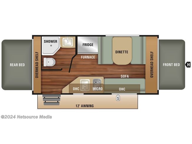 Floorplan of 2018 Starcraft Launch Outfitter 7 16RB