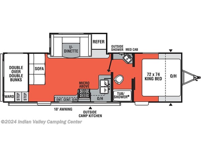 2021 Forest River Independence Trail 262DBS floorplan image