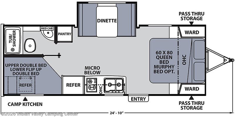 Floorplan of 2022 Coachmen Apex Nano 208BHS