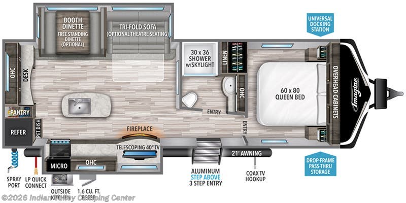 Floorplan of 2022 Grand Design Imagine 2670MK