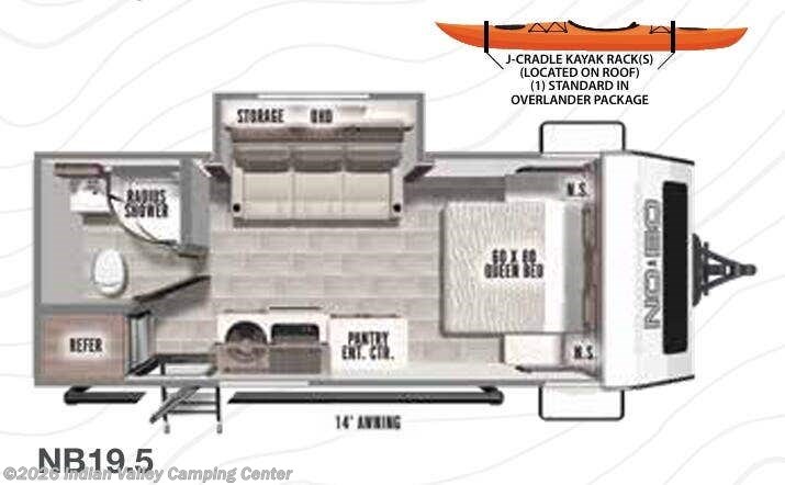 Floorplan of 2022 Forest River No Boundaries NB19.5